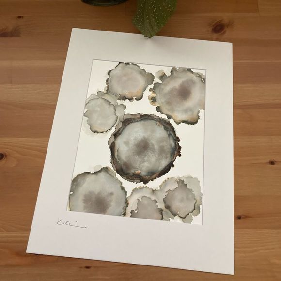 New Original Signed Artwork Alcohol Ink on Paper - Picture 1 of 6